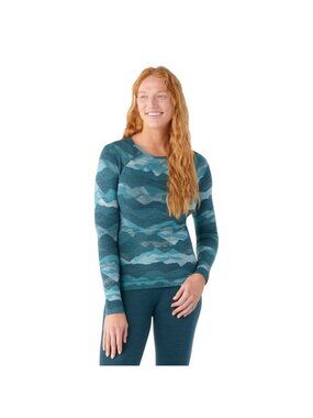 Smartwool  Twilight Blue  Classic Thermal Merino Base Layer Crew Women Small